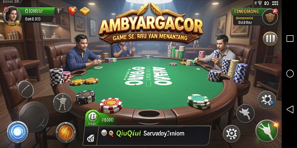 Gameplay QiuQiu yang seru dan penuh strategi.