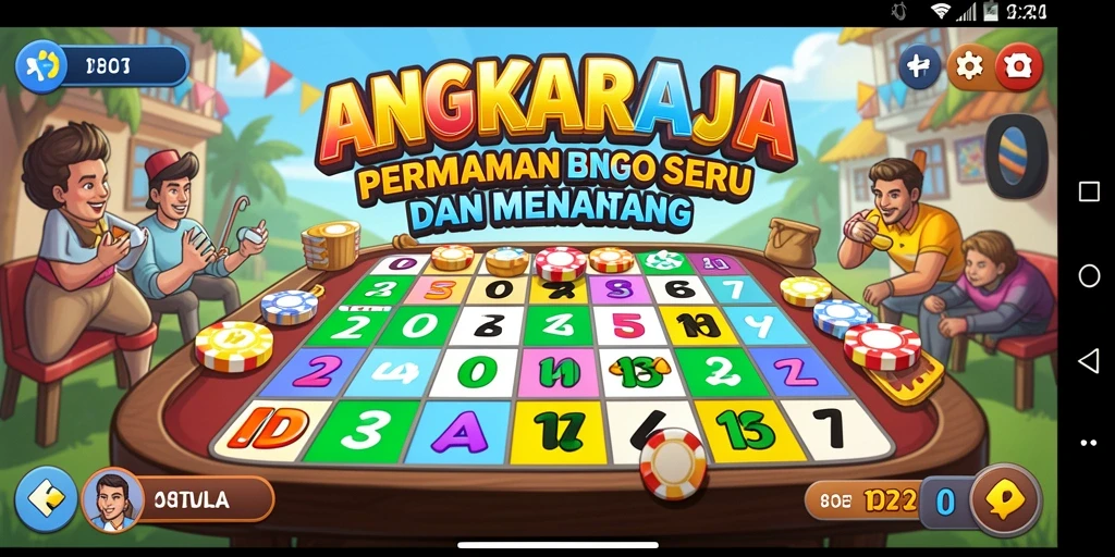 Screenshot permainan ANGKARAJA yang menunjukkan aksi Bingo yang seru.