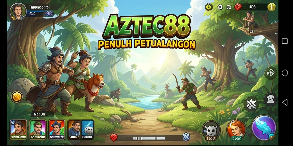 Menampilkan aksi gameplay santai dari AZTEC88 dengan grafis memukau.
