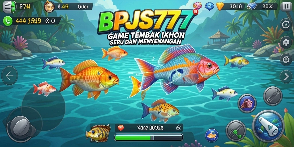 Tangkapan layar gameplay BPJS777 menampilkan aksi seru Tembak Ikan.