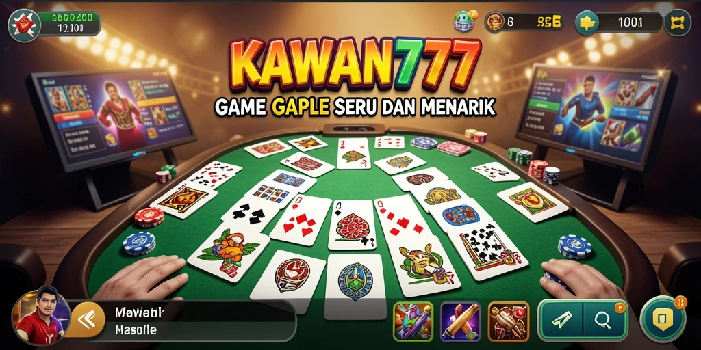 Tampilan permainan Gaple yang menarik dan interaktif.