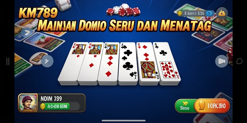Tampilan gameplay yang menarik pada KM789 dengan aksi Domino seru.
