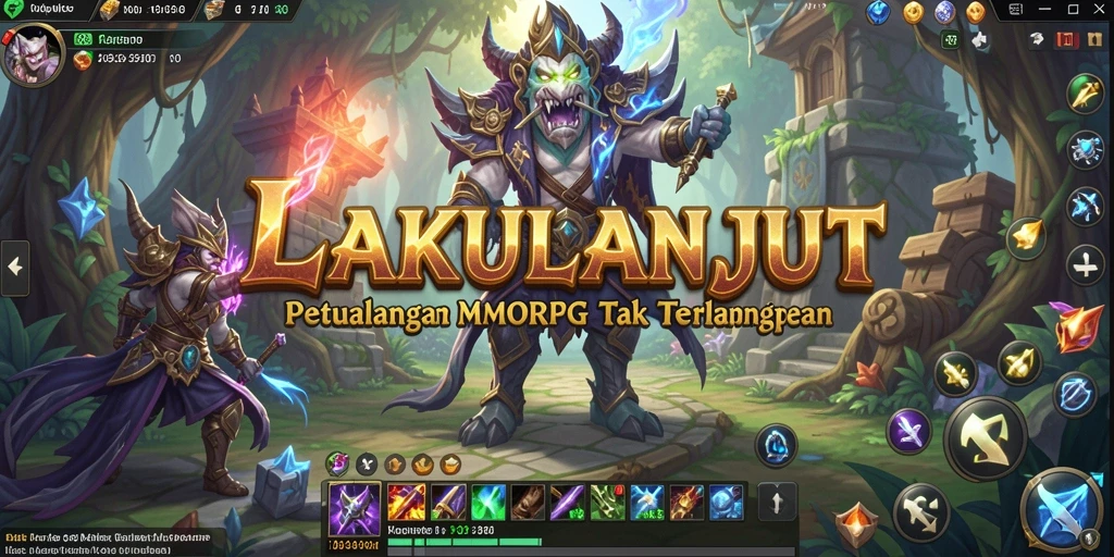 Tampilan utama gameplay LAKULANJUT yang memikat dan penuh tindakan.
