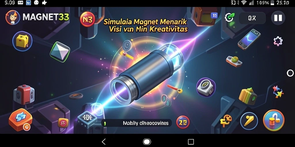 Screenshot gameplay MAGNET33 yang menunjukkan aksi menarik objek dengan kekuatan magnet.