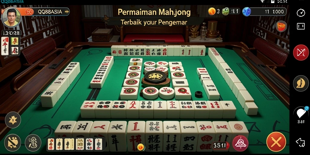 Tampilan gameplay Mahjong yang seru dan menarik di QQ88ASIA.