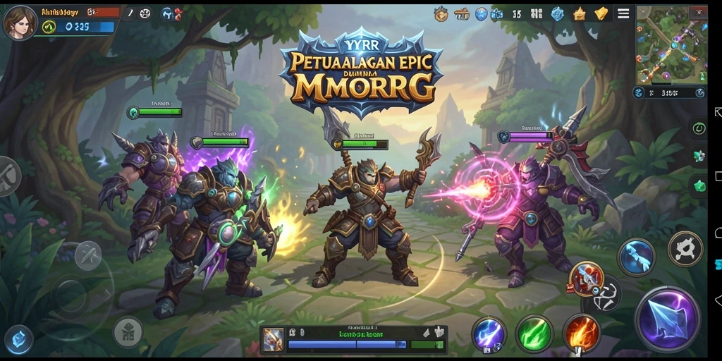 Tangkapan layar gameplay <strong>YYRR</strong> yang penuh aksi di dunia MMORPG.